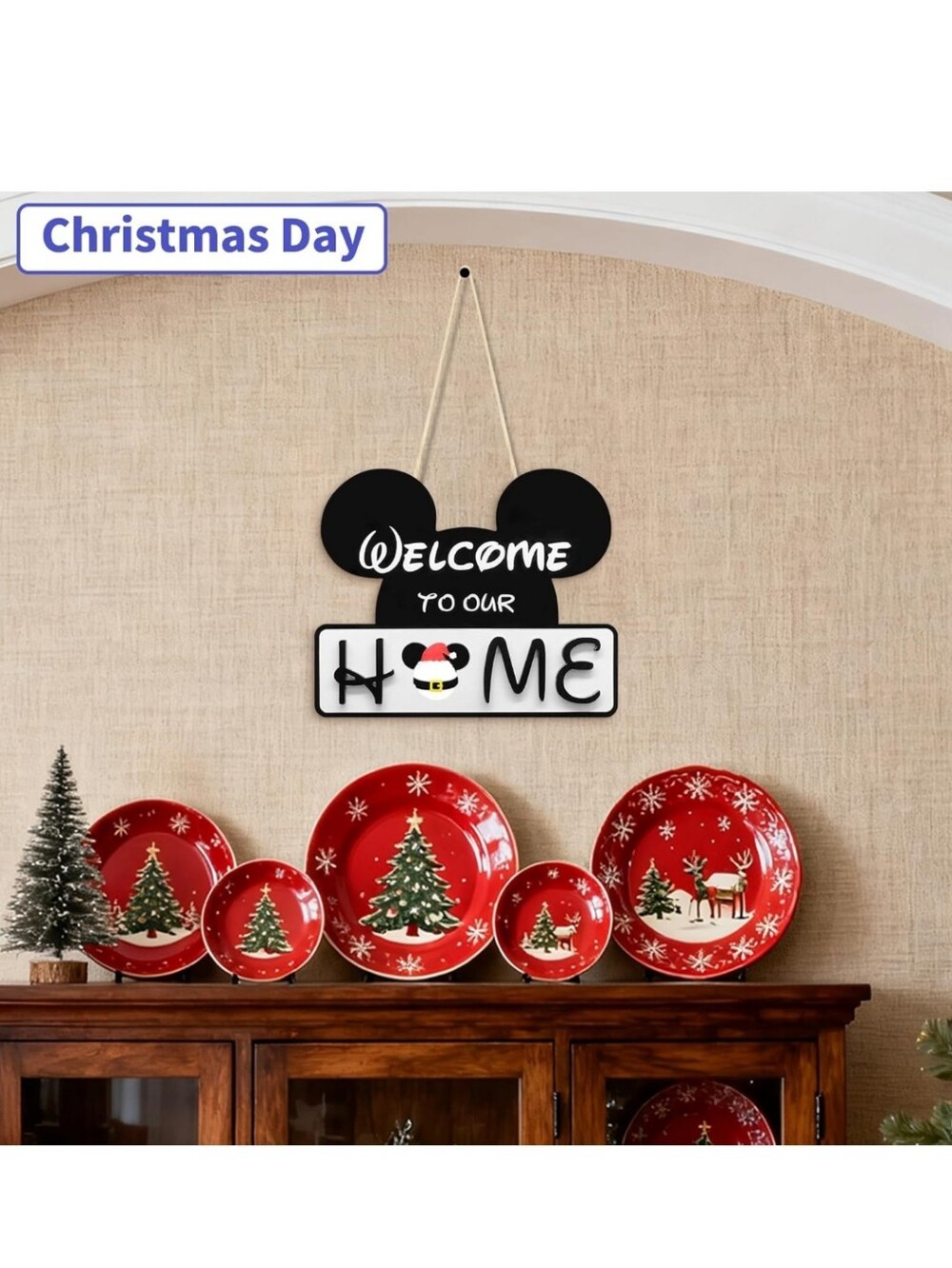 Cute Mouse Interchangeable Seasonal Welcome Sign - Picture 2 of 5